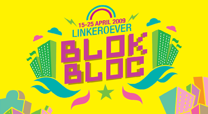 header van het festival blok bloc op linkeroever